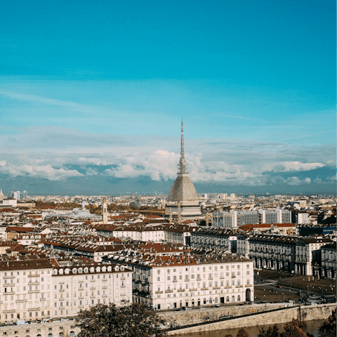 Explore Turin, Piedmont's capital – a fifty-minute drive away