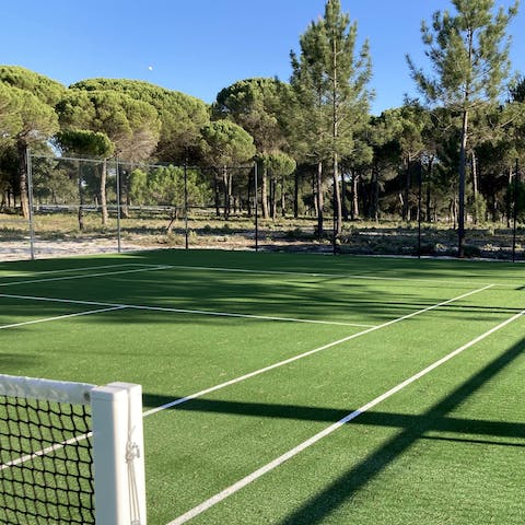 Pack your racquet and head over to the private tennis court for a few sets