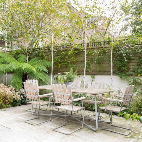 Savour an alfresco aperitif in the garden on summer evenings