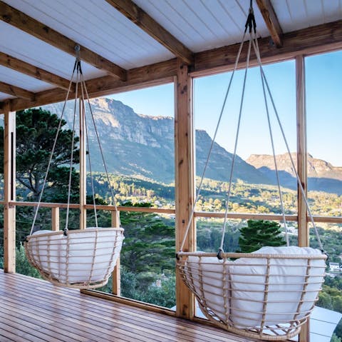 Grab your favourite book and claim a hanging chair for a relaxing morning