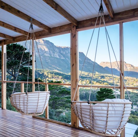 Grab your favourite book and claim a hanging chair for a relaxing morning