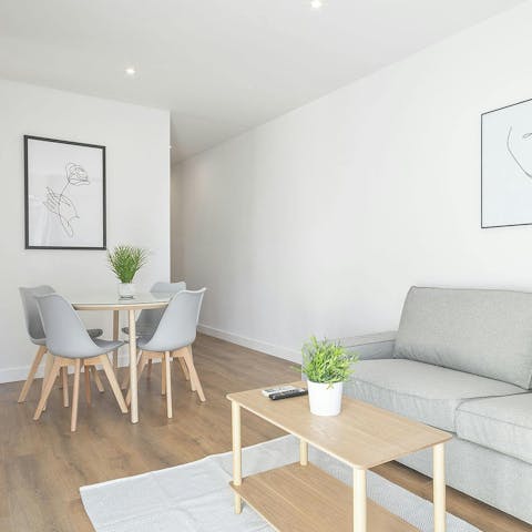 Make yourself at home in this calm, chic apartment