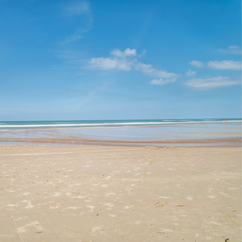 Stroll along the shore at Lido Key Beach, five-minute walk away