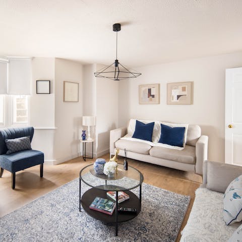 Make yourself at home in the stylish living area