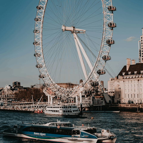 Ride the Northern Line to Waterloo, home of the London Eye