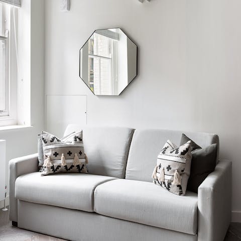 Get among the plump cushions and recline on the sofa after a busy day