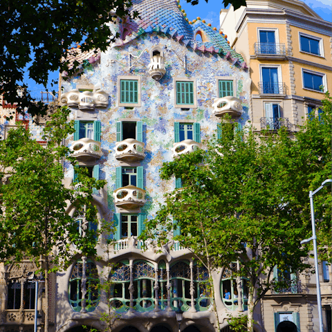 Visit Casa Batlló, one of Gaudí's masterpieces