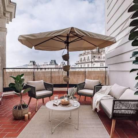 Start your day with Magdalenas and coffee on the terrace