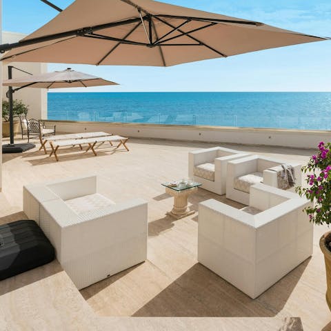 Laze or lunch alfresco on the large terrace