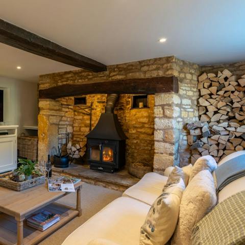 Throw some logs onto the fire and get toasty on chillier evenings