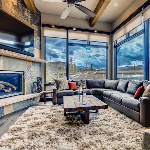 Appreciate the mountain views from your living room