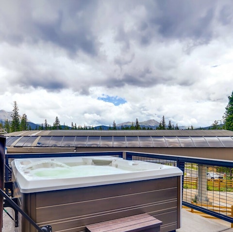 Soak your tired muscles in the hot tub