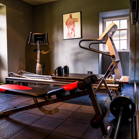 Exercise in the gym first thing in the morning