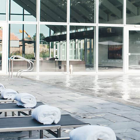 Feel a wonderful sense of wellbeing after a session in the spa and pool