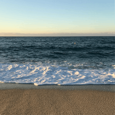 Mosey down to your local beach, just 150 metres from your door