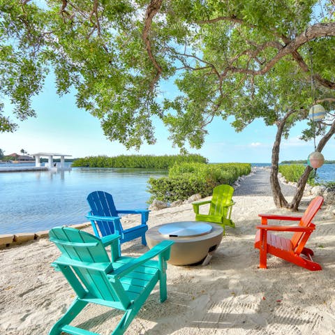Step outside onto your private beach