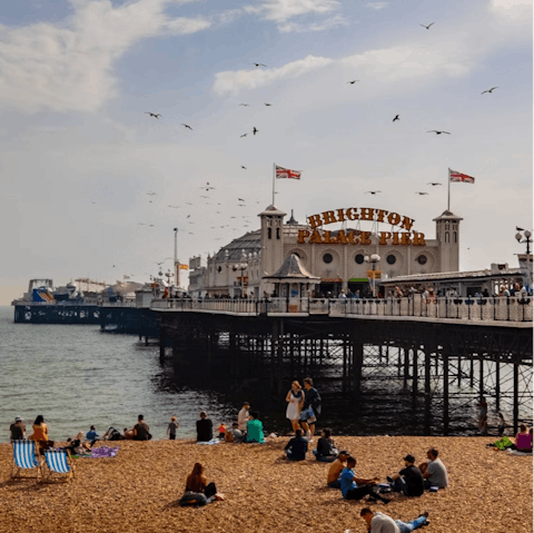 Walk into central Brighton for shopping, food and culture