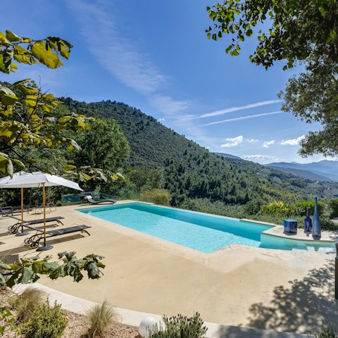 Swim, sunbathe, and admire your scenic surroundings