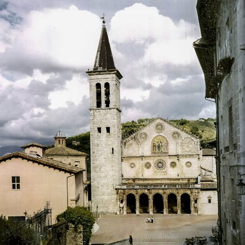 Visit nearby Spoleto to see its impressive cathedral