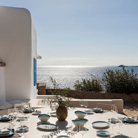 Enjoy dinner straight off the barbecue out on the terrace