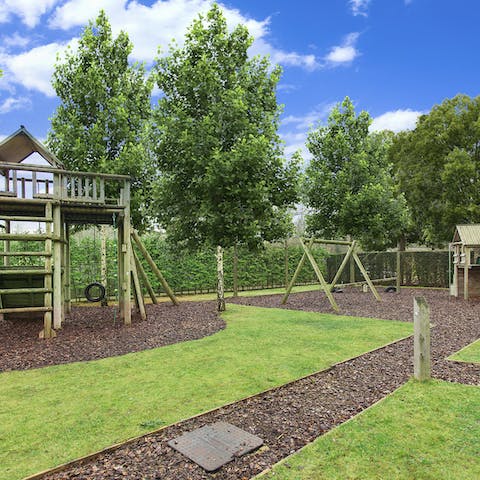 Let little ones run off some energy in the shared playground and vast grounds