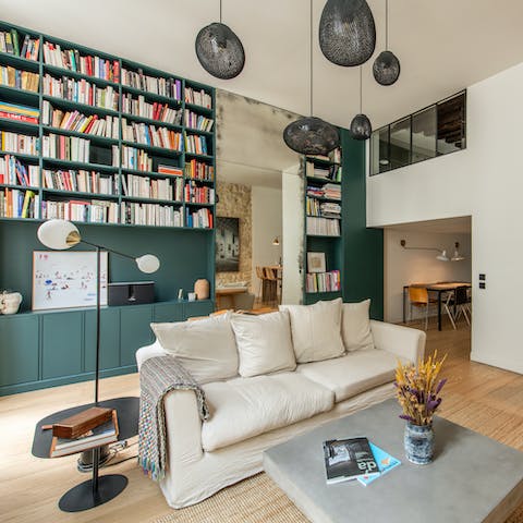 Select something cerebral to read from the living room's library