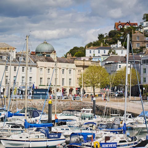 Stay just a few steps away from Torquay Harbour's waterfront
