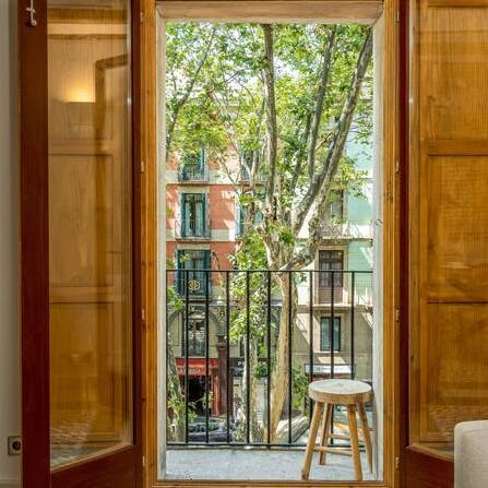 Take in the views over Las Ramblas from the balcony