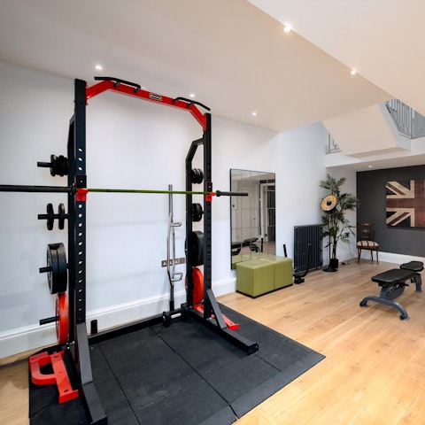 Squeeze in some exercise in the private gym