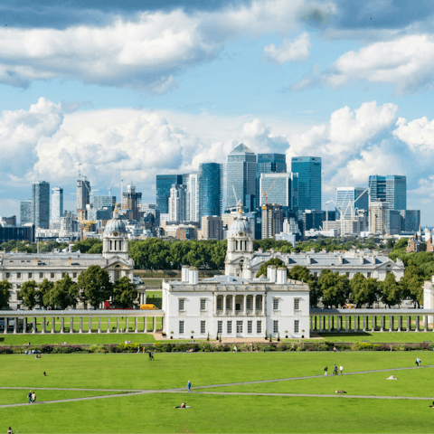 Enjoy the views in Greenwich Park, not far on foot