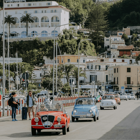 Visit the charming port town of Casamicciola Terme – a 4 km drive away