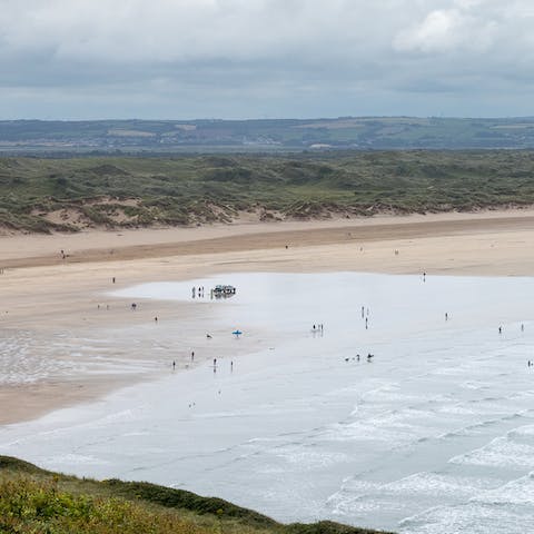 Meander down to Croyde beach or take the car and be there in less than five minutes