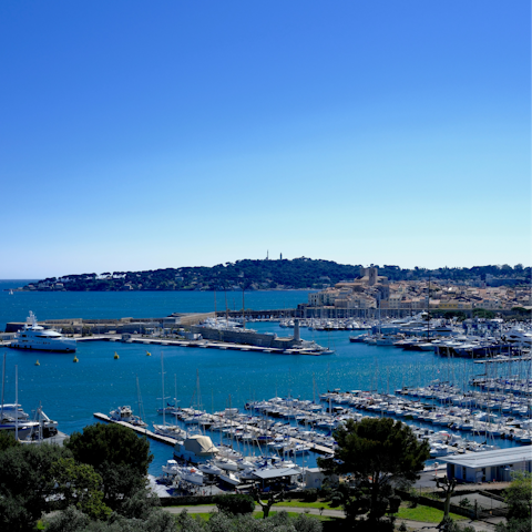 Stroll around Antibes with panoramic views of the Mediterranean