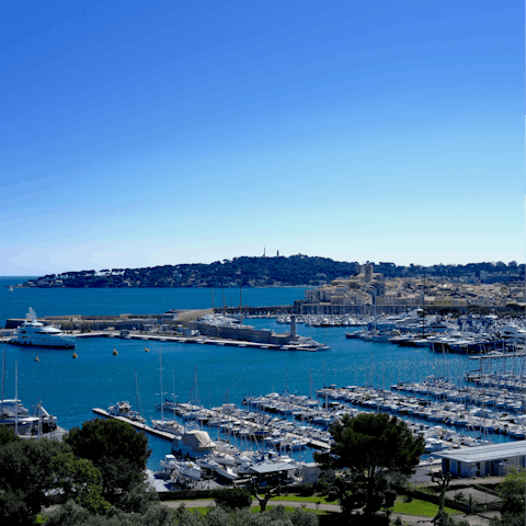 Stroll around Antibes with panoramic views of the Mediterranean