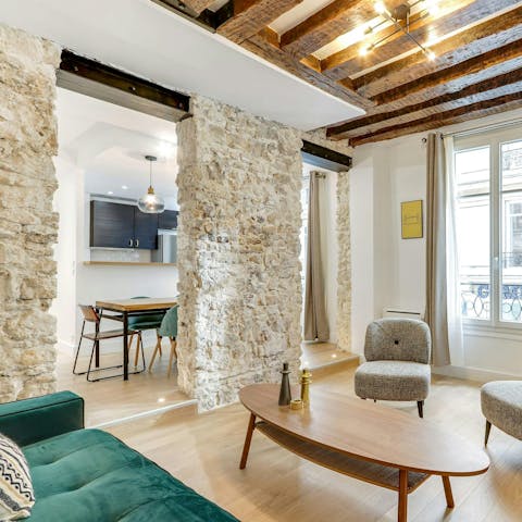 Kick back in the characterful living space