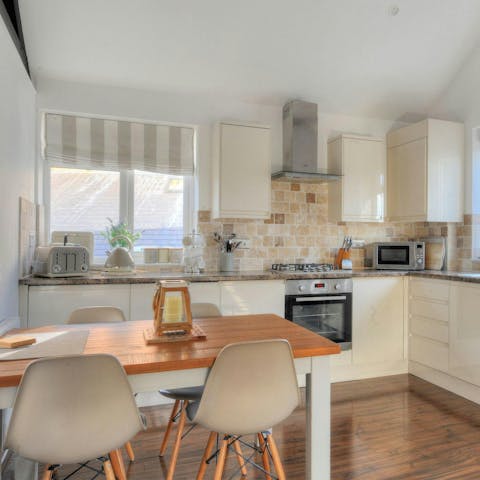 Rustle up a home-cooked meal in the country kitchen