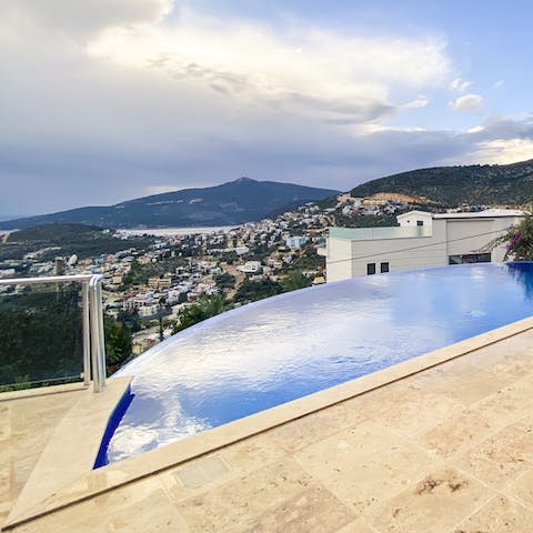 Gaze out at the dreamy seascape from the infinity pool