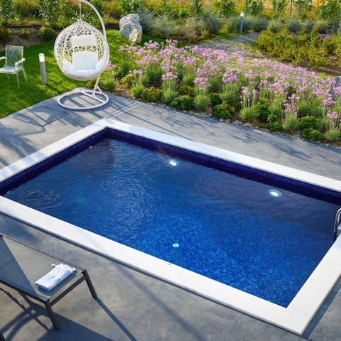 Float about in the pool and bask in the delicate scent of flowers