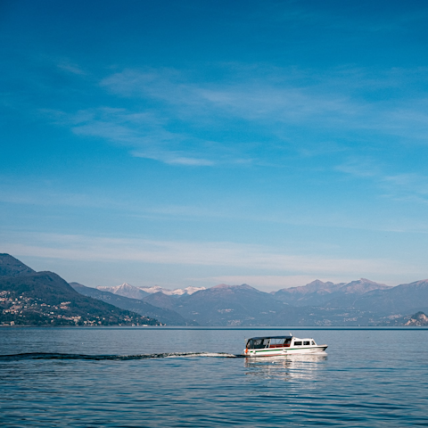Hop on a water taxi in nearby Argegno and explore Lake Como