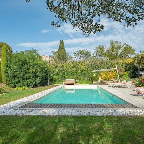Slip into the swimming pool for a cooling dip on hot days