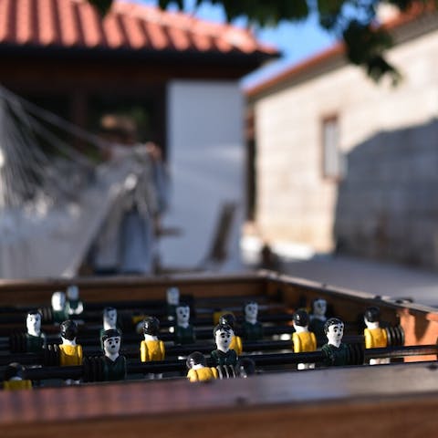 Challenge a loved one to a few games of table football