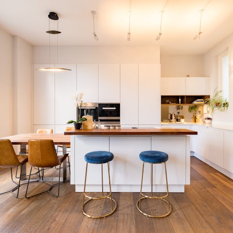 Whip up something delicious in the open-plan kitchen