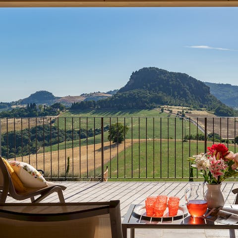 Enjoy the view from the first floor terrace