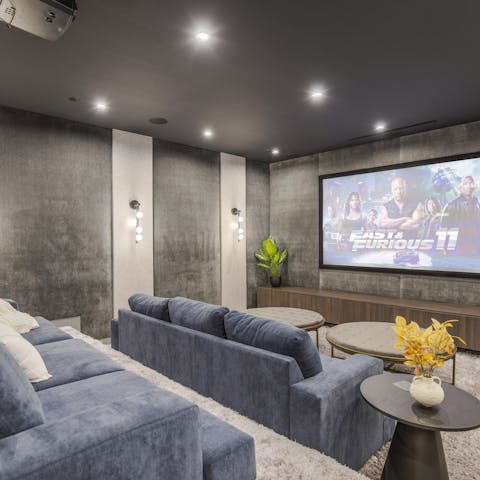 Watch your favourite film in the home cinema