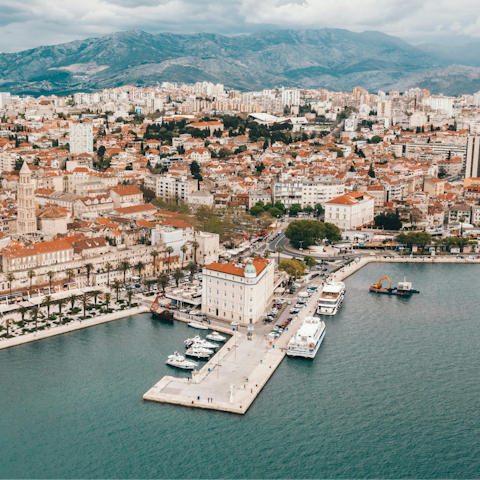 Spend the day in Split, just a thirty-minute drive away