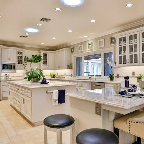 Hire a private chef to take full advantage of the beautiful kitchen