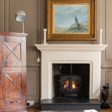 Curl up with a good book beside the resplendent fireplaces – there's two to choose from