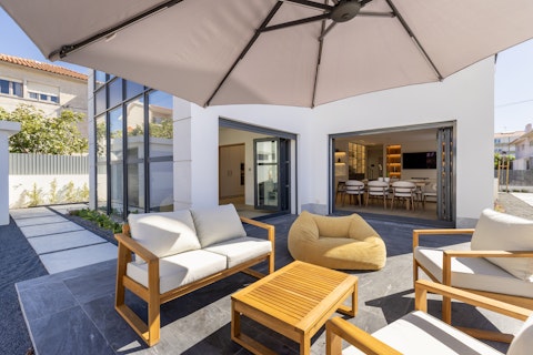 Sip your coffee under the morning sun on the patio