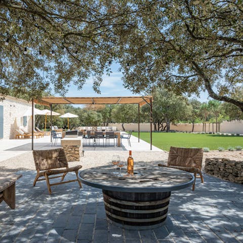 Seek out a shady spot to escape the heat with a refreshing drink