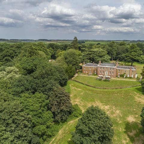 Roam through thirty acres of private grounds and parkland